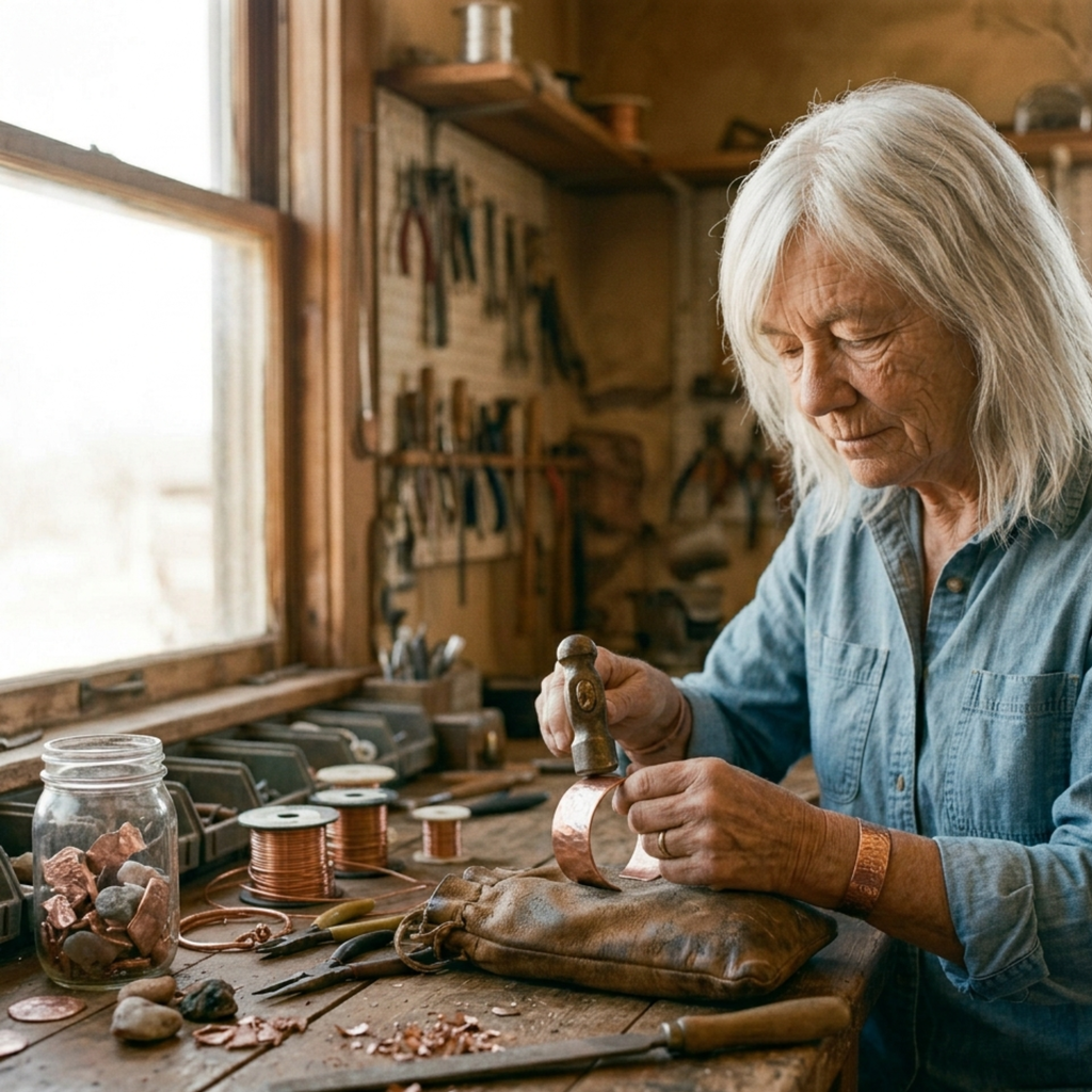 Gina's Sprig Copper Bracelet