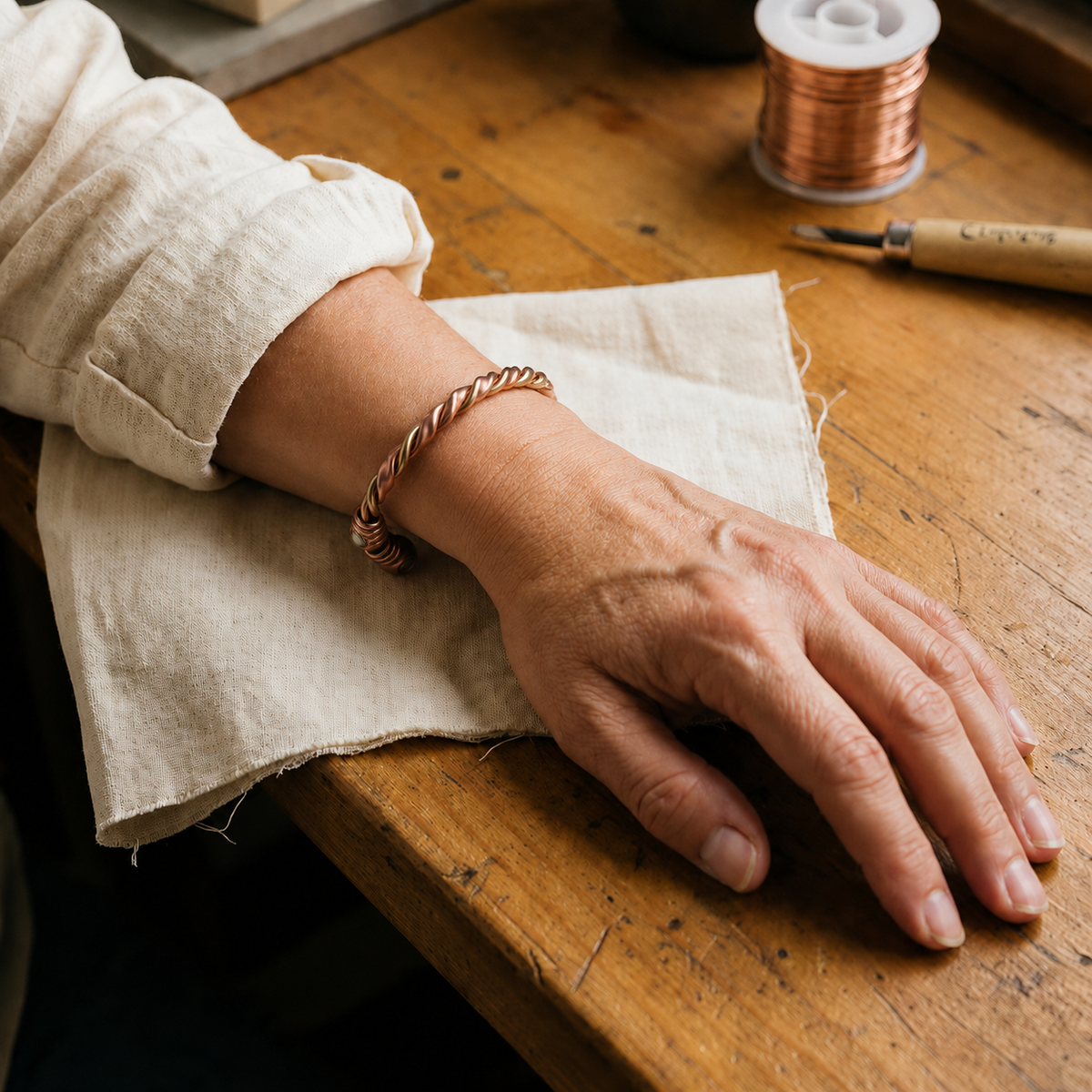 Gina's Twine Copper Bracelet