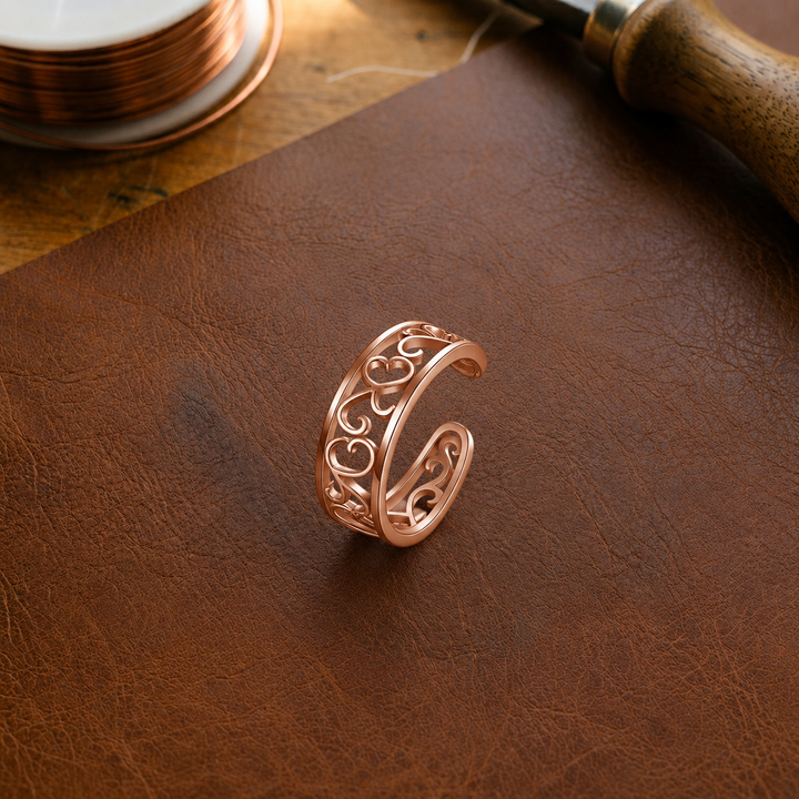 Gina's Scroll Copper Toe Ring