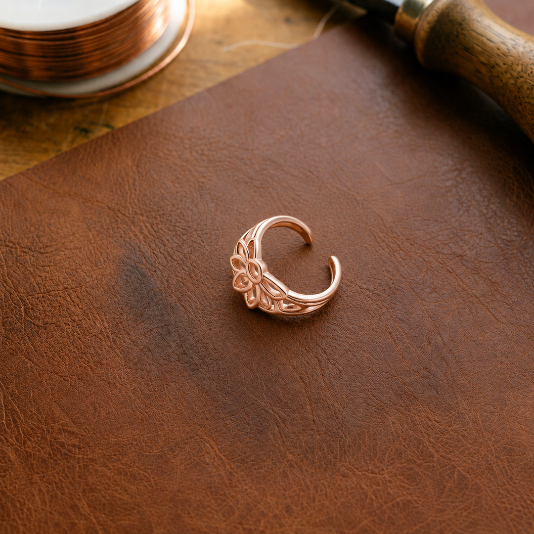 Gina's Petal Copper Toe Ring