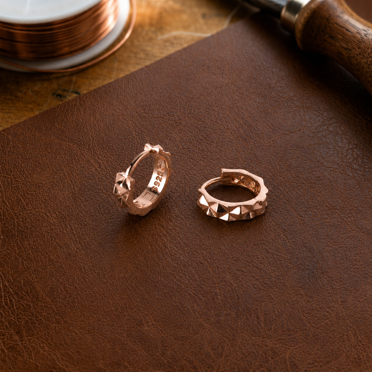 Gina's Spike Copper Earrings
