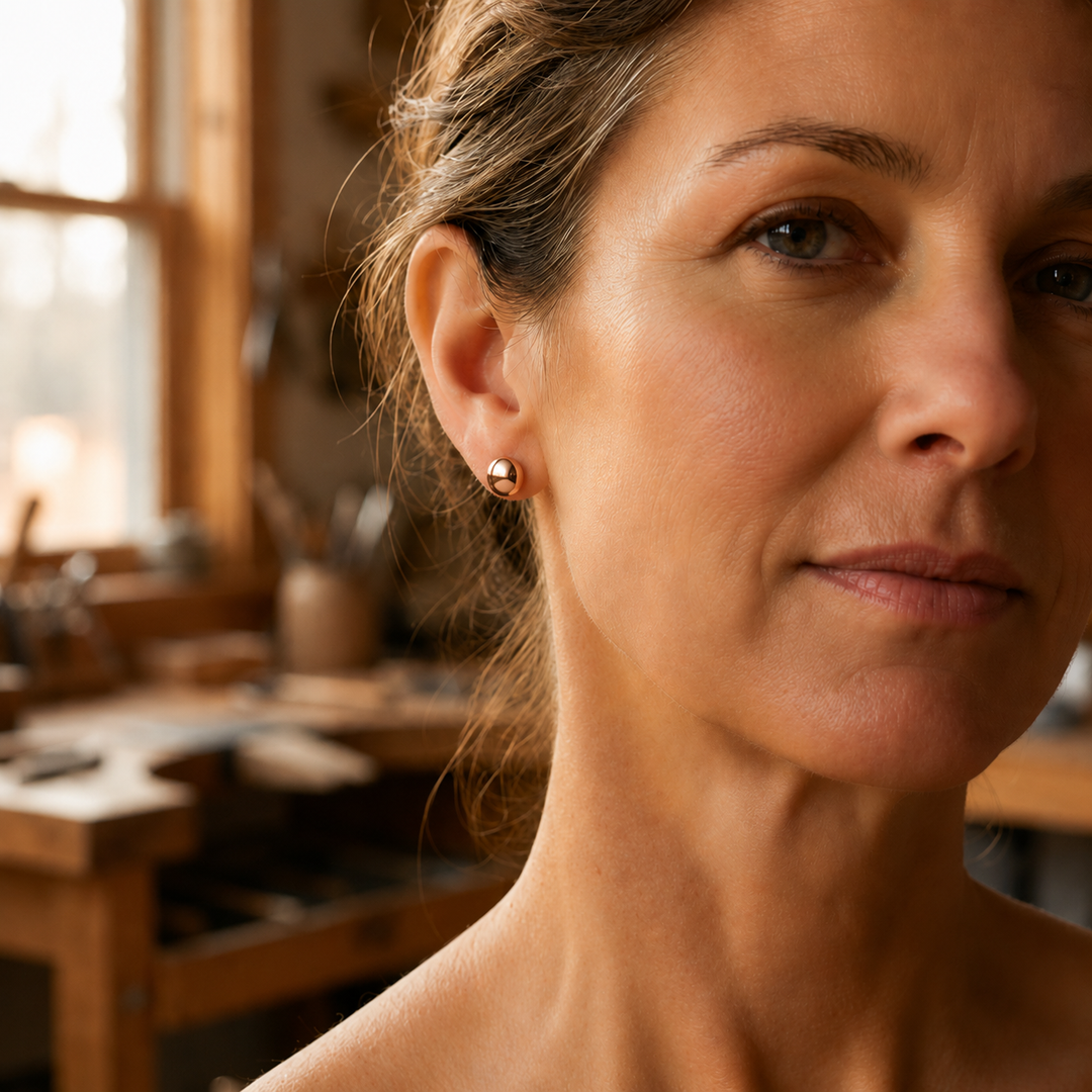 Gina's Dome Copper Earrings