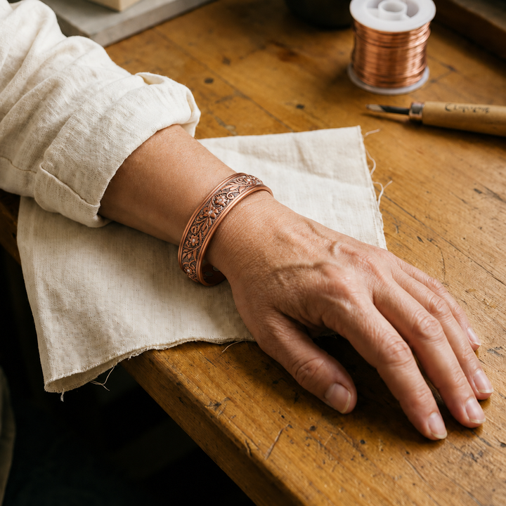 Gina's Sprig Copper Bracelet