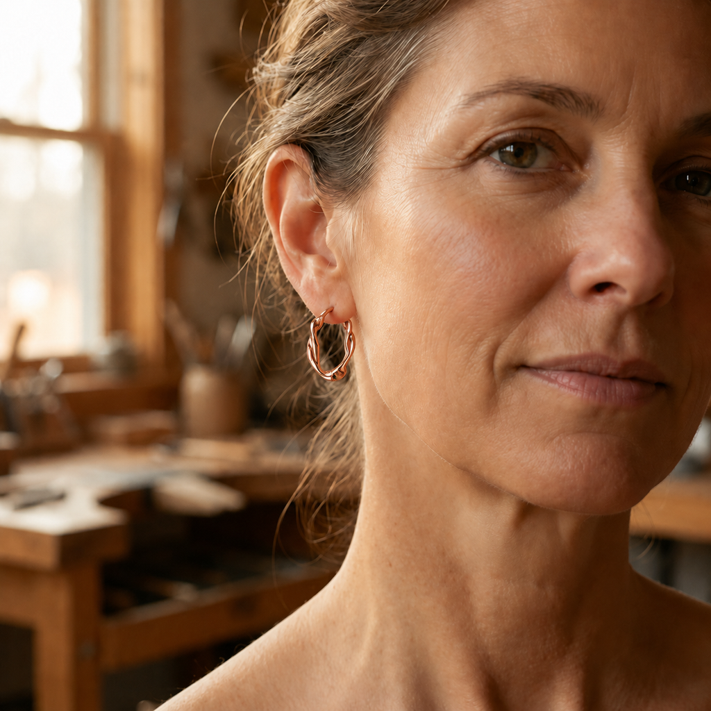 Gina's Swirl Copper Earrings