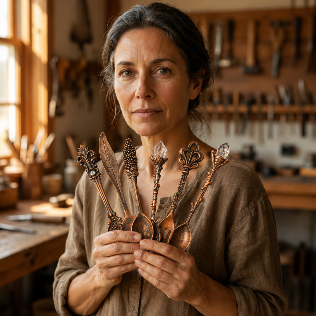 Gina's Copper Cutlery Set