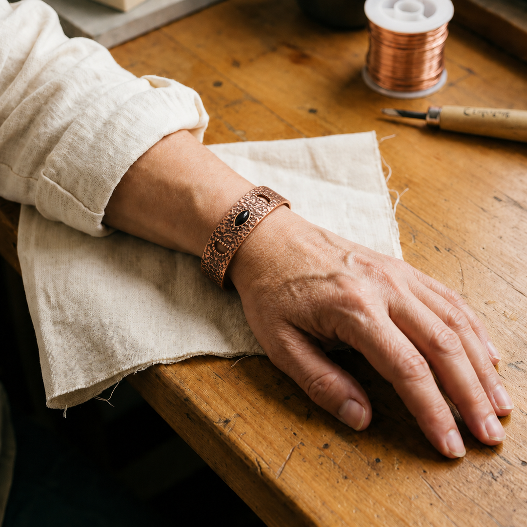 Gina's Flint Copper Bracelet