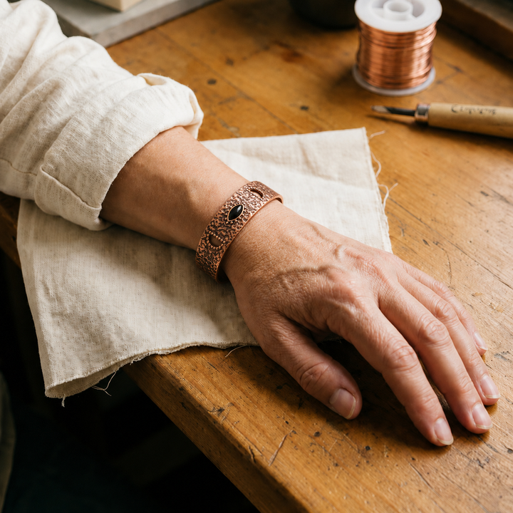Gina's Flint Copper Bracelet