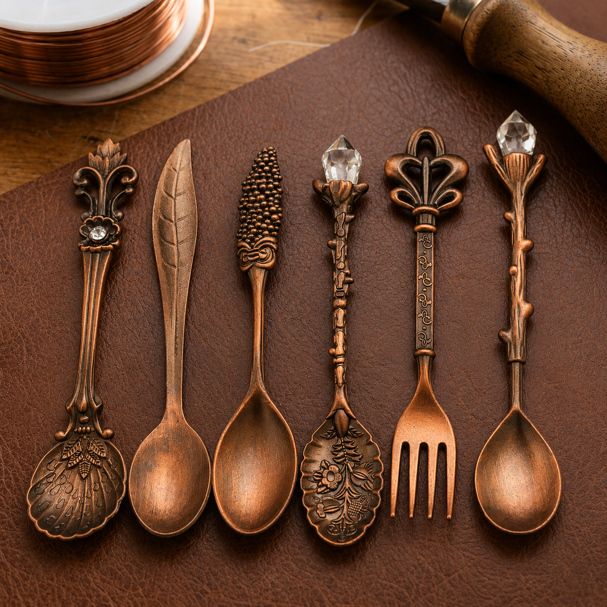 Gina's Copper Cutlery Set