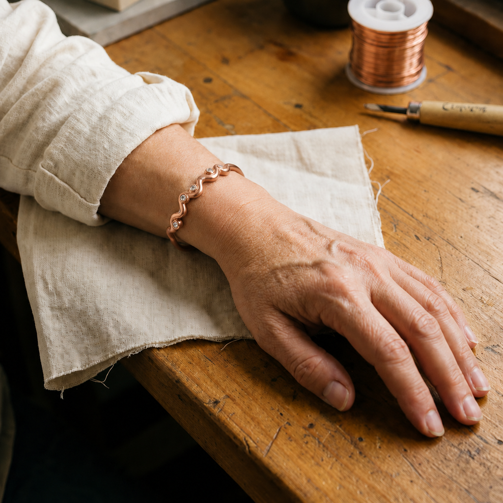 Gina's Ripple Copper Bracelet