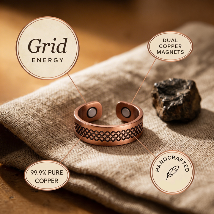 Gina's Grid Copper Ring