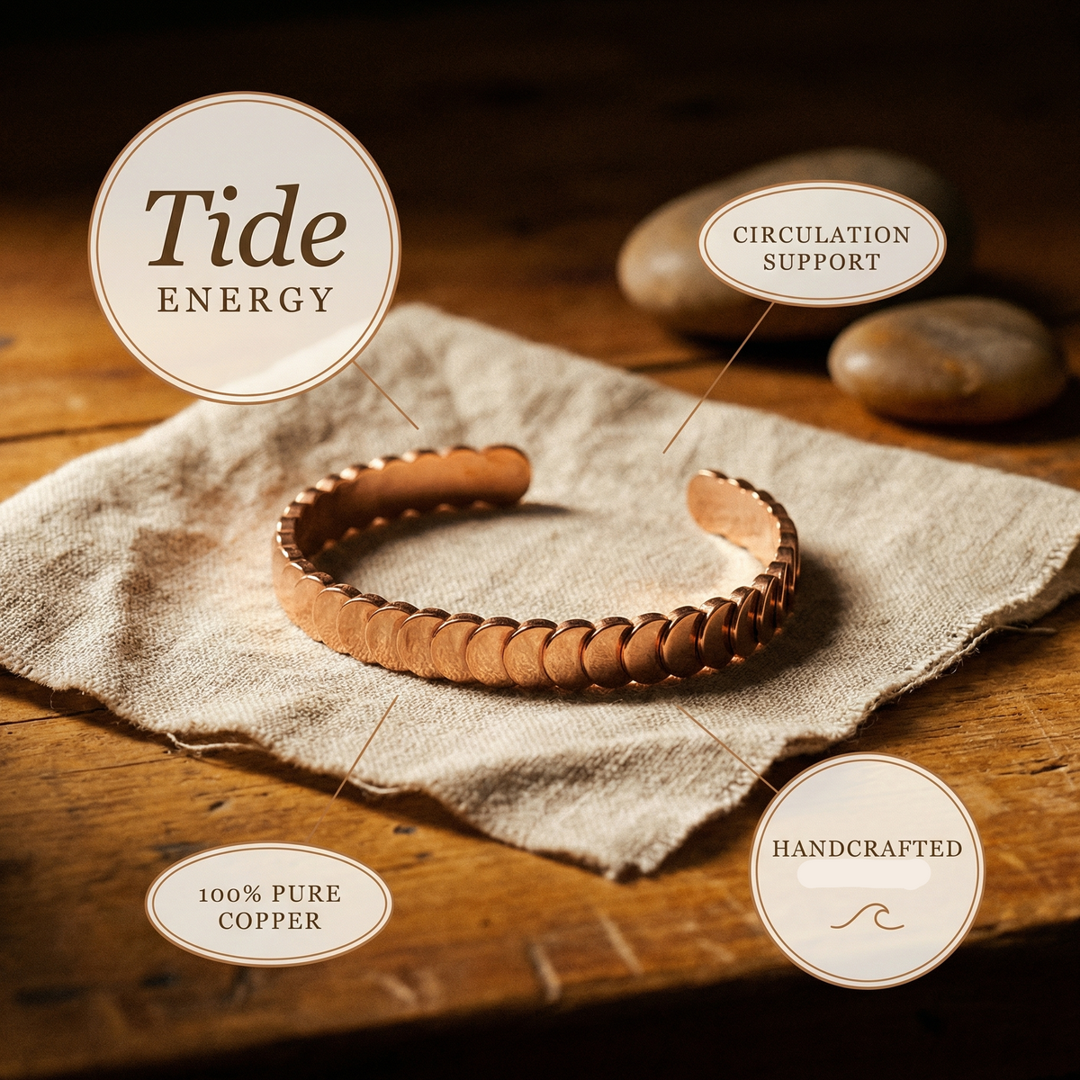 Gina's Tide Copper Bracelet