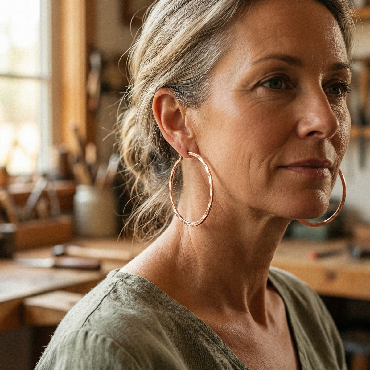 Gina's Willow Copper Earrings
