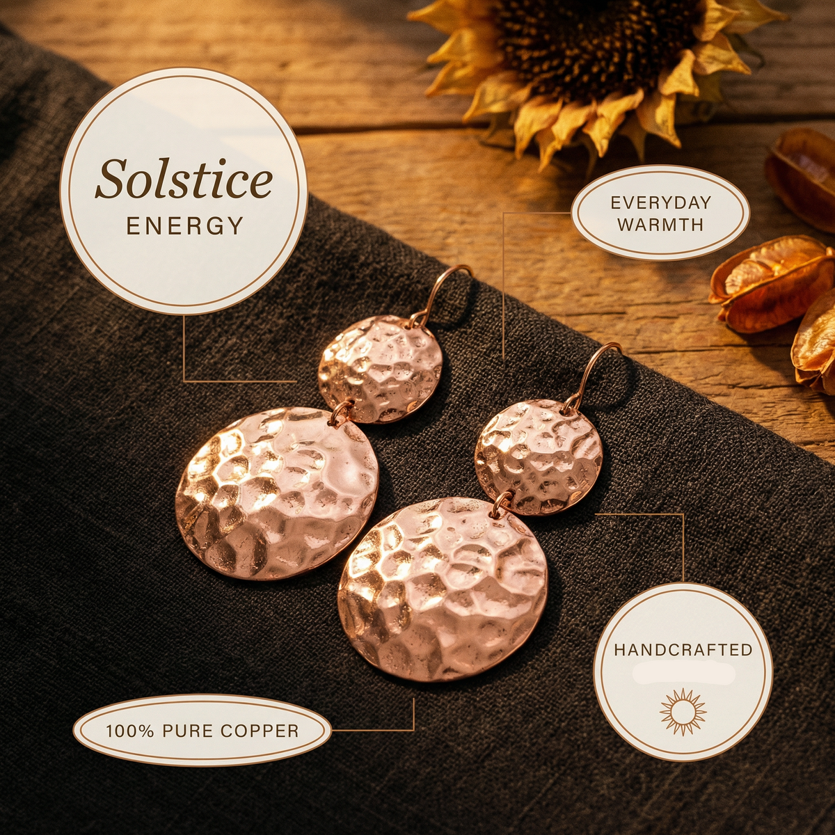 Gina's Solstice Copper Earrings