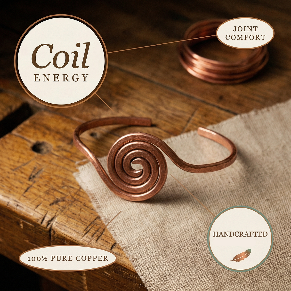 Gina's Coil Copper Anklet