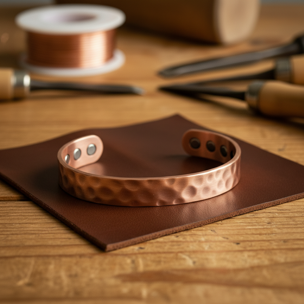 Gina's Lodestone Copper Bracelet