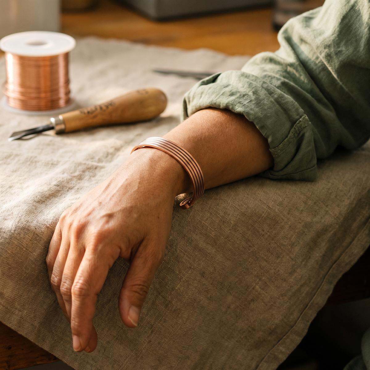 Gina's Ridge Copper Bracelet