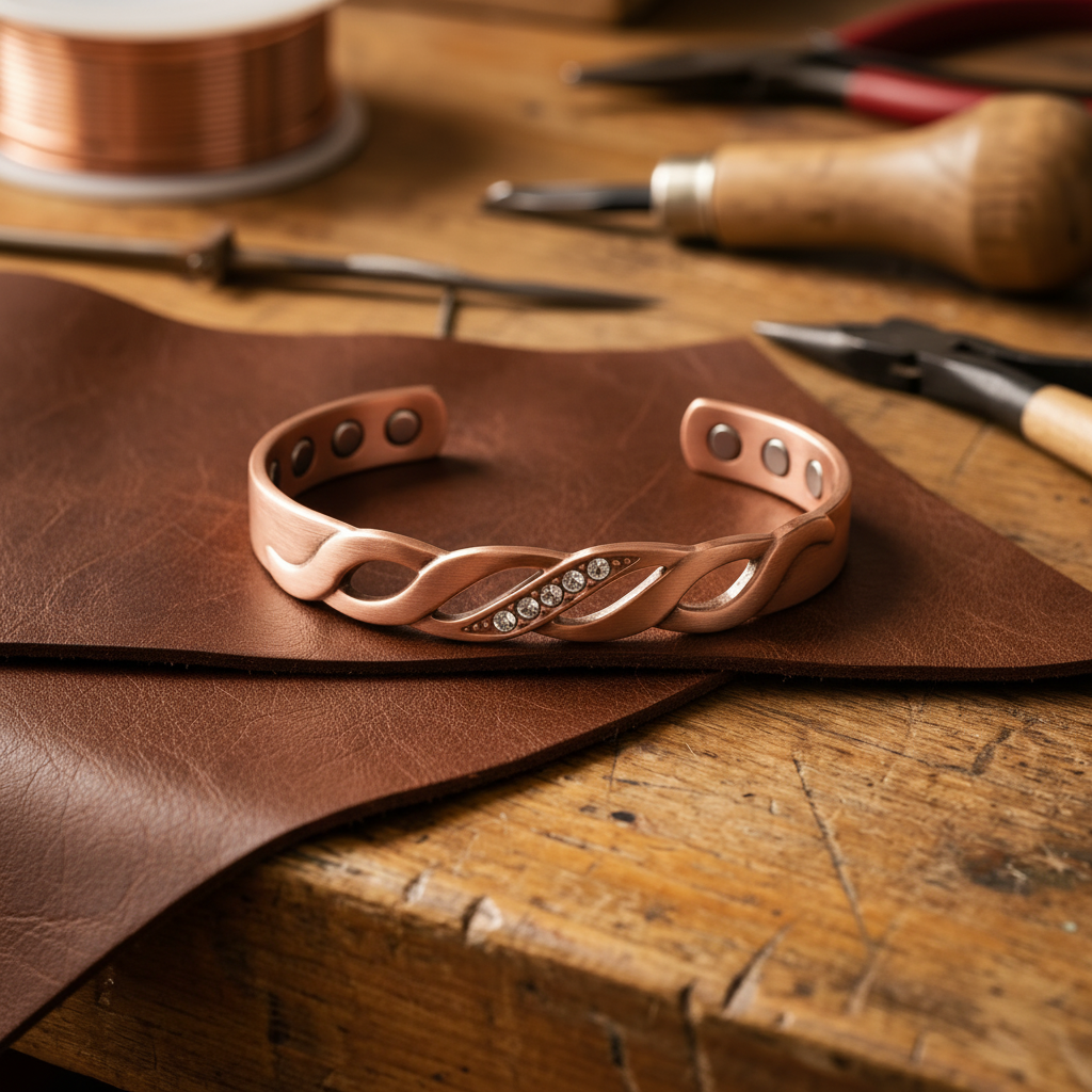 Gina's Seam Copper Bracelet