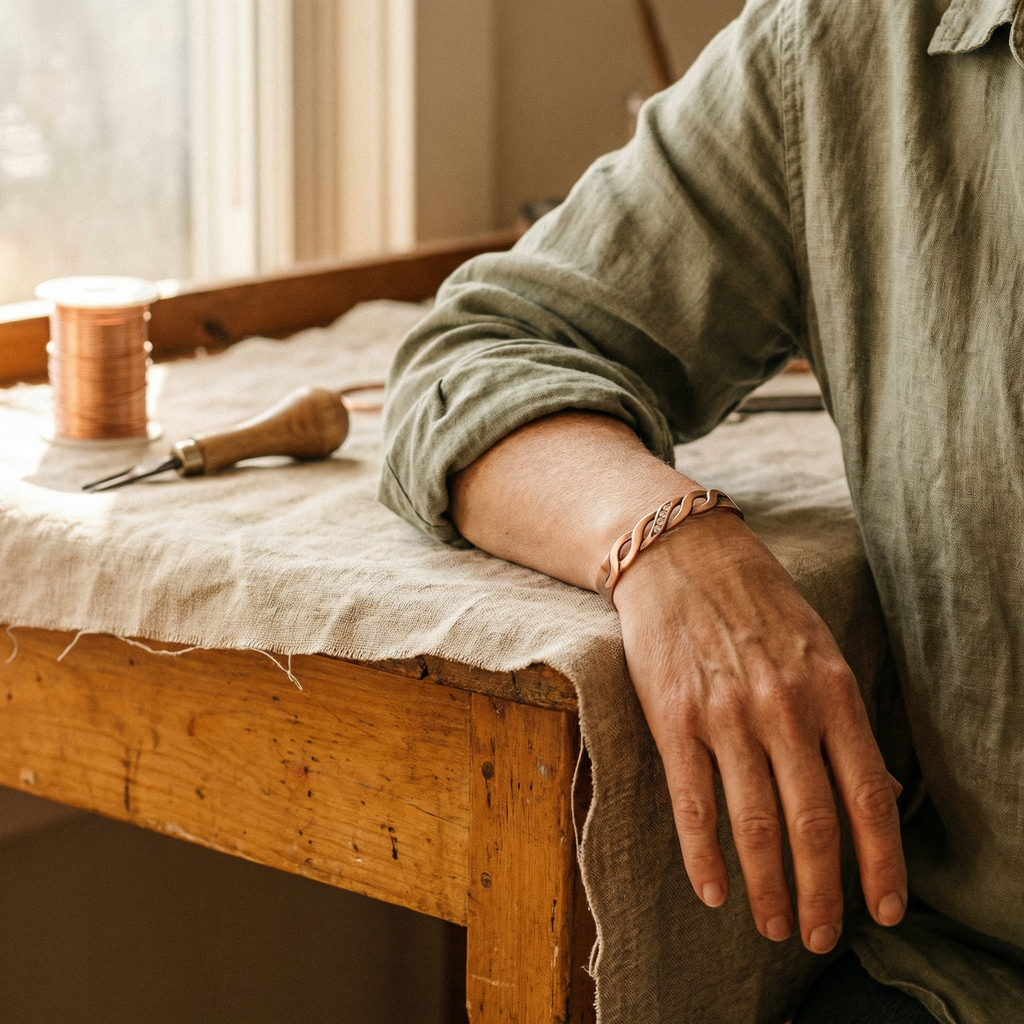 Gina's Seam Copper Bracelet