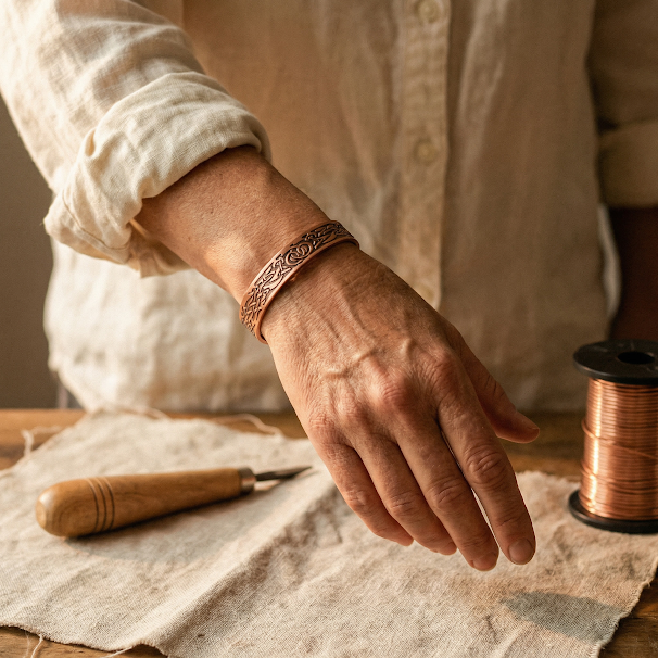 Gina's Moss Copper Bracelet