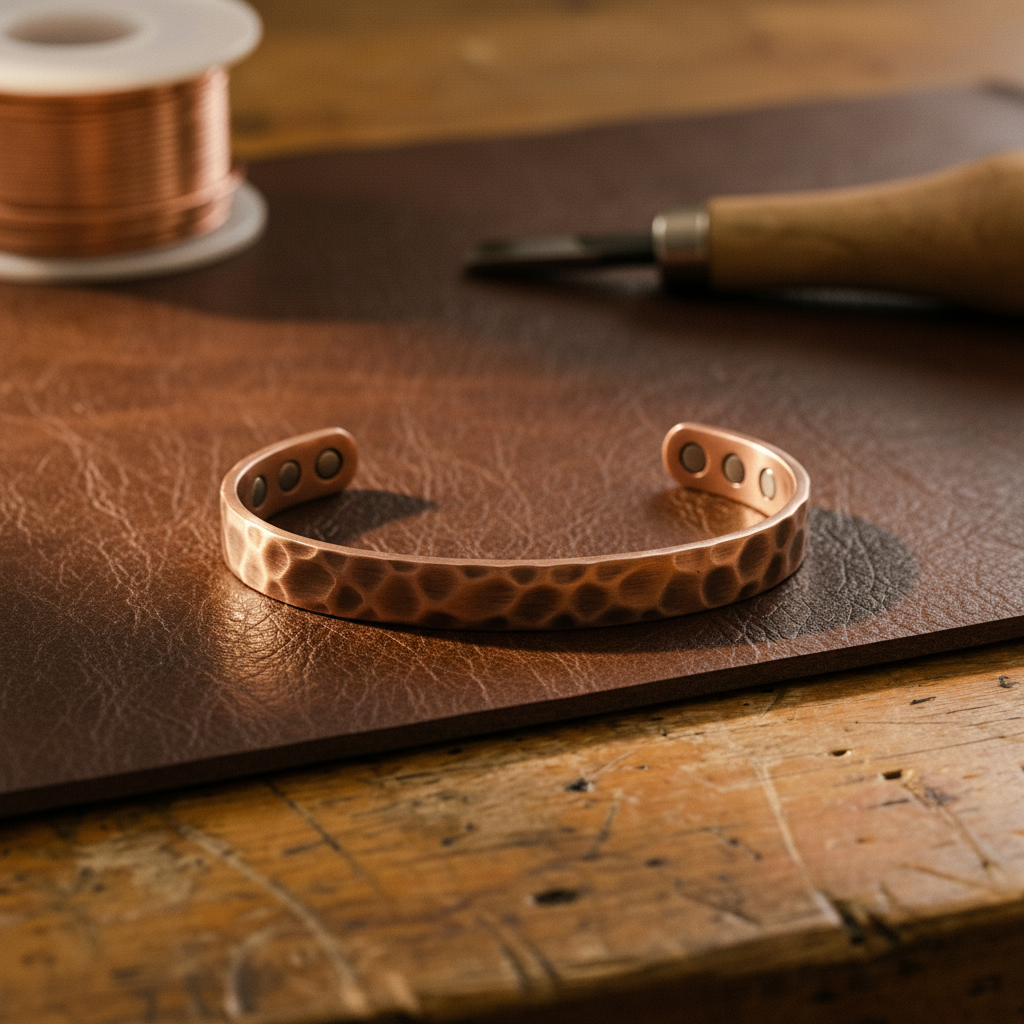 Gina's Furrow Copper Bracelet