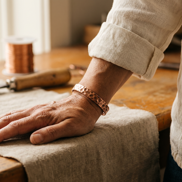 Gina's Furrow Copper Bracelet