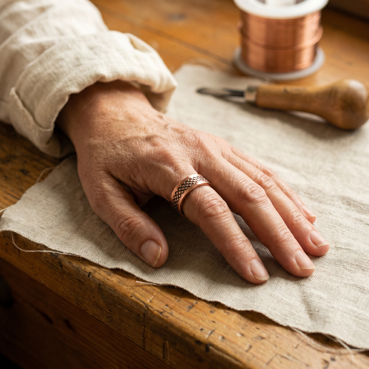 Gina's Grid Copper Ring