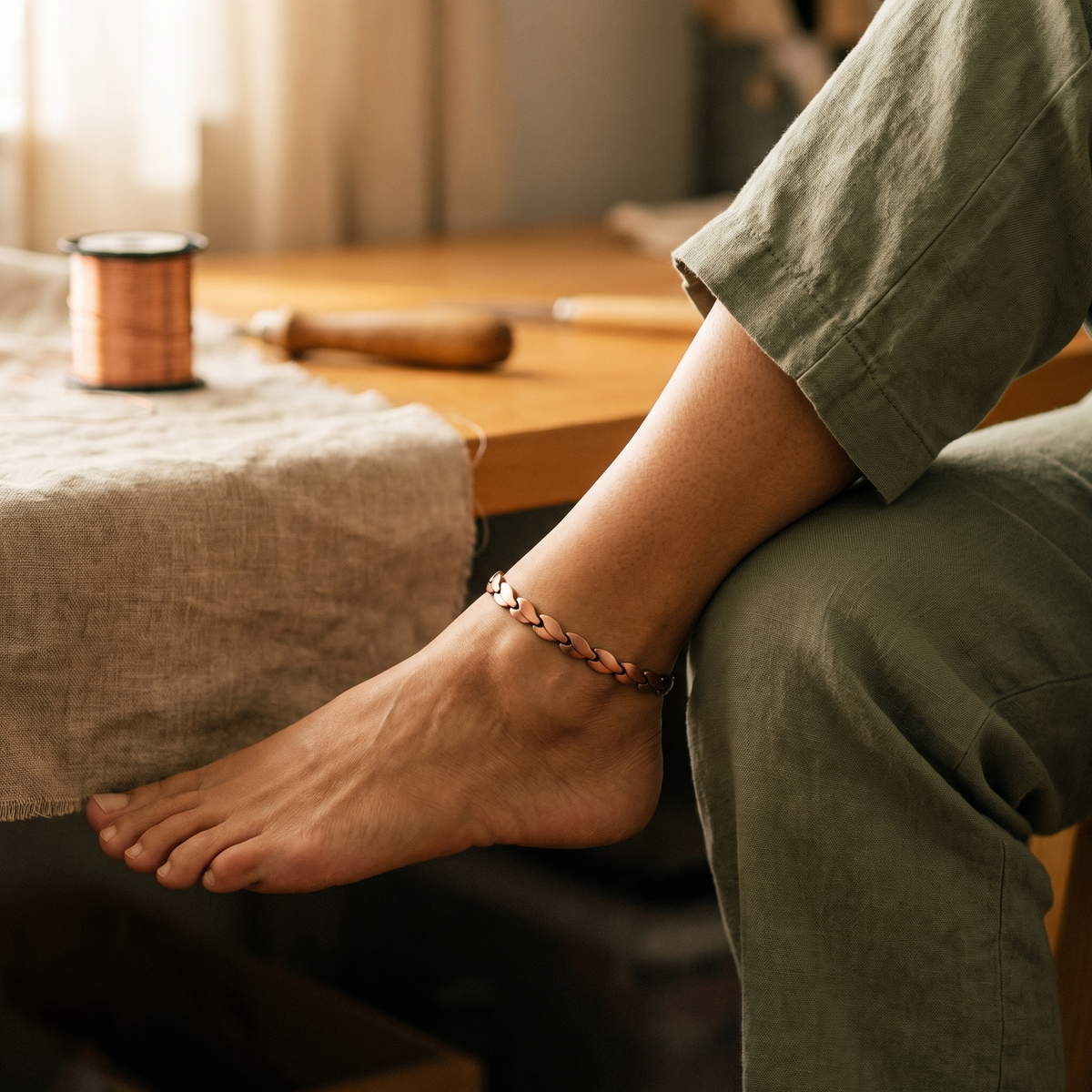 Gina's Marsh Copper Anklet