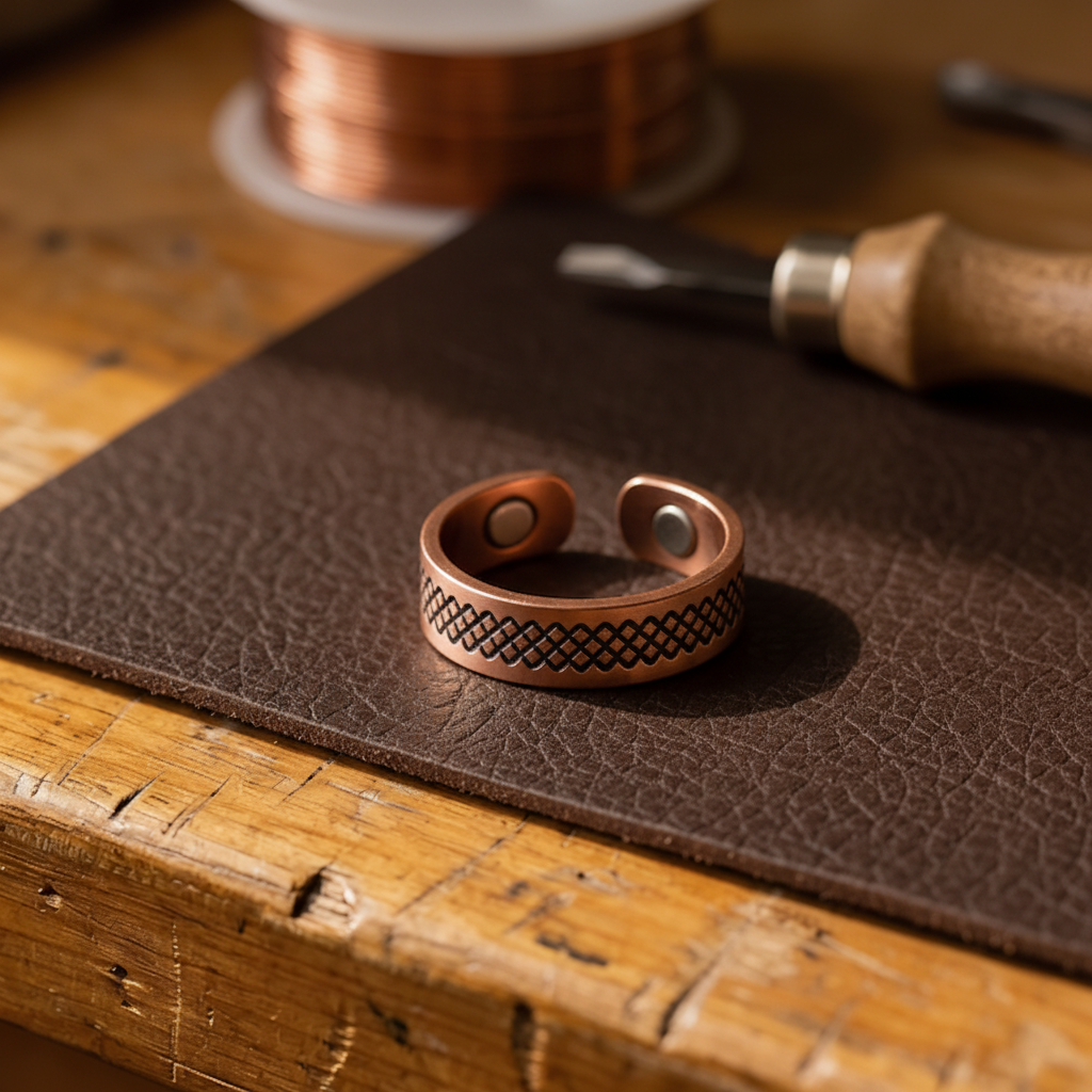 Gina's Grid Copper Ring