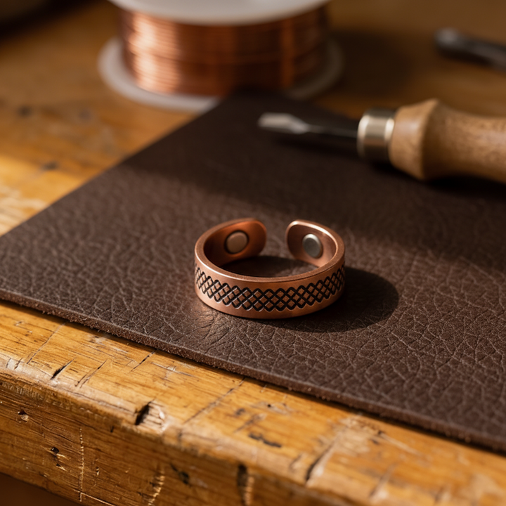 Gina's Grid Copper Ring