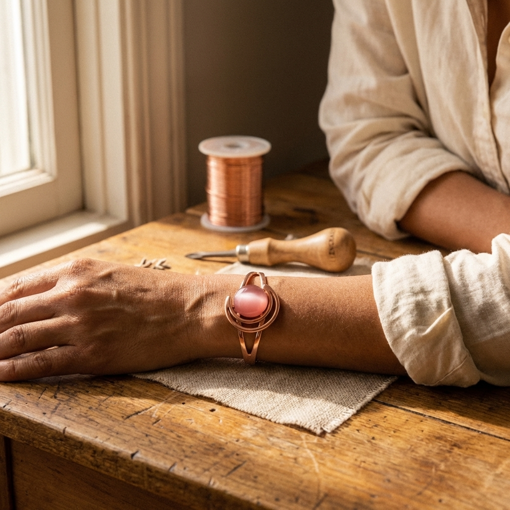 Gina's Sphere Pink Copper Bracelet