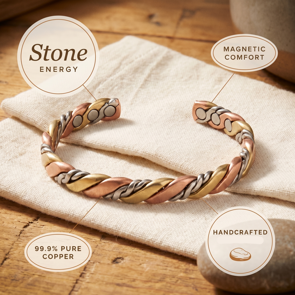 Gina's Stone Copper Bracelet