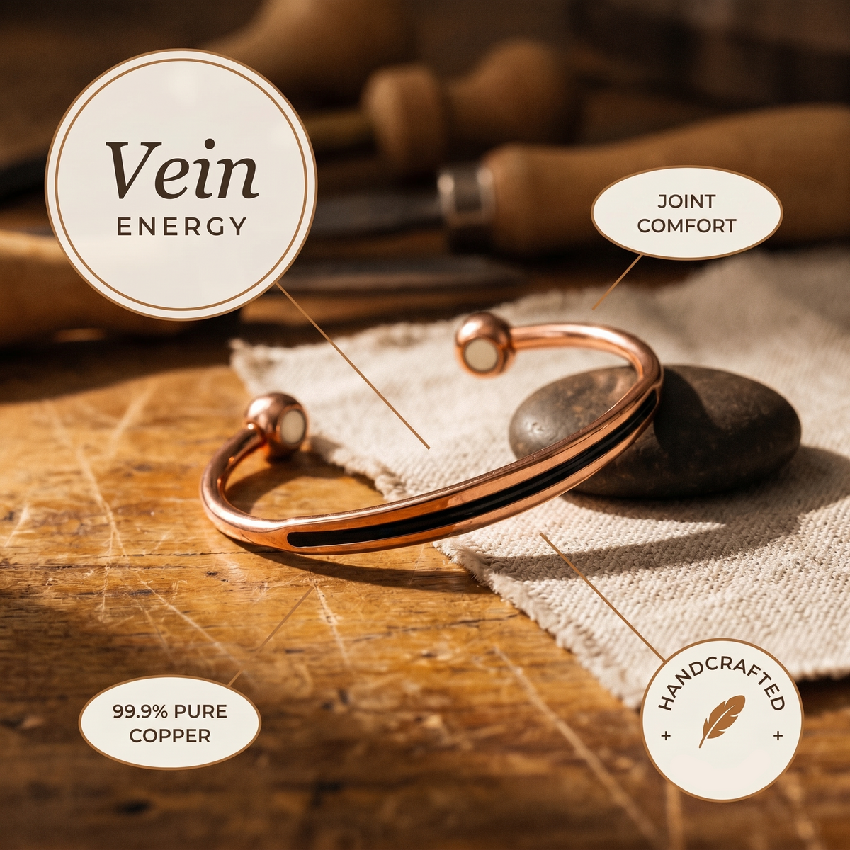 Gina's Vein Copper Bracelet