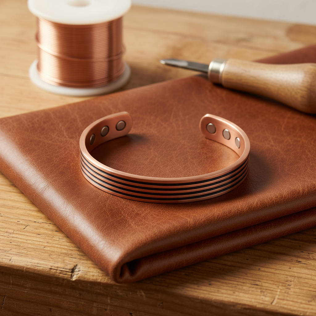 Gina's Sage Copper Bracelet