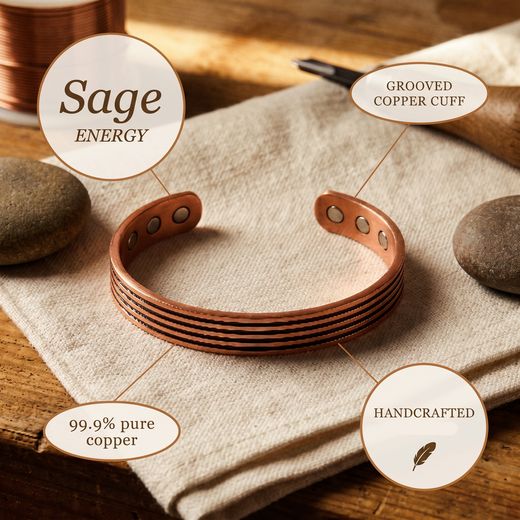 Gina's Sage Copper Bracelet