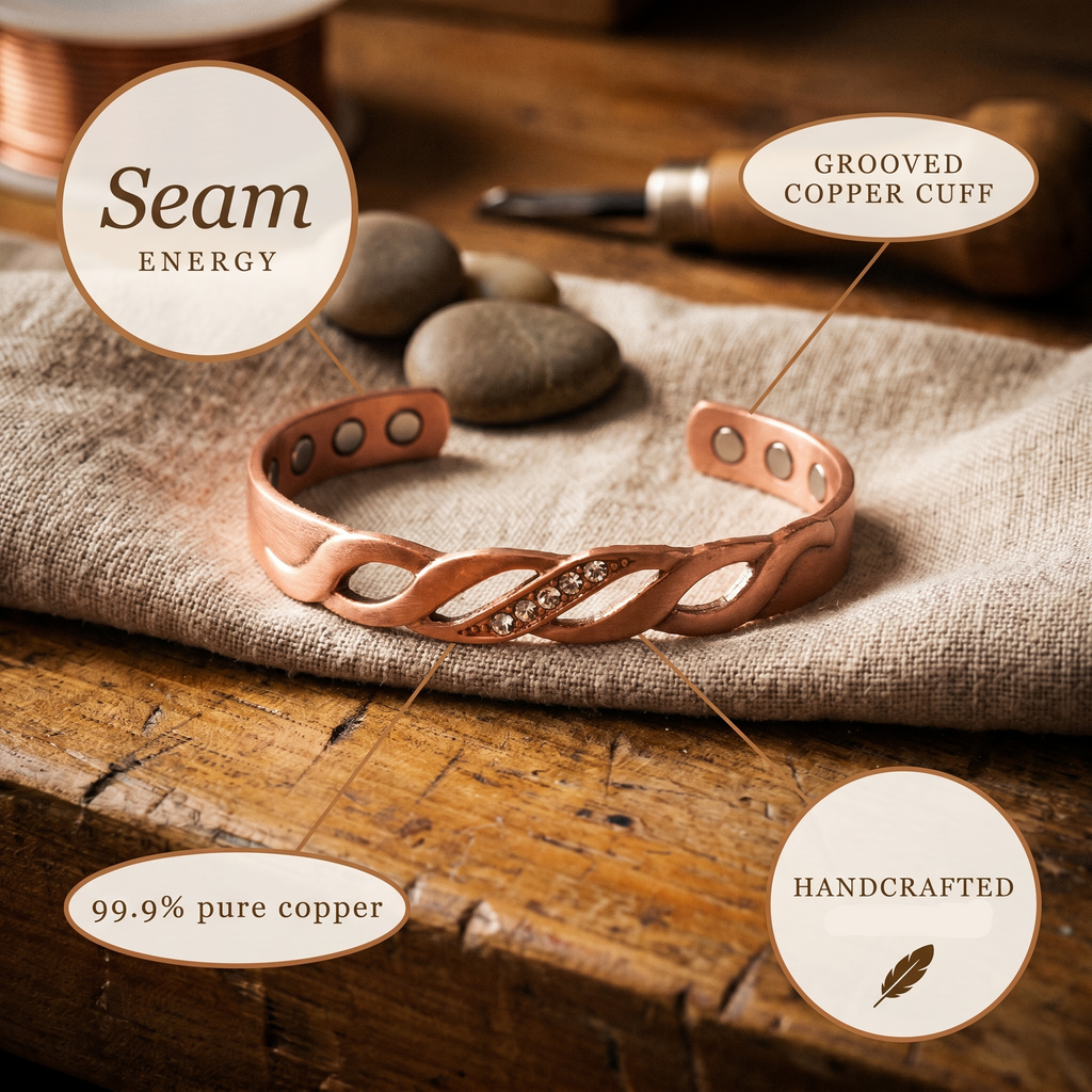 Gina's Seam Copper Bracelet