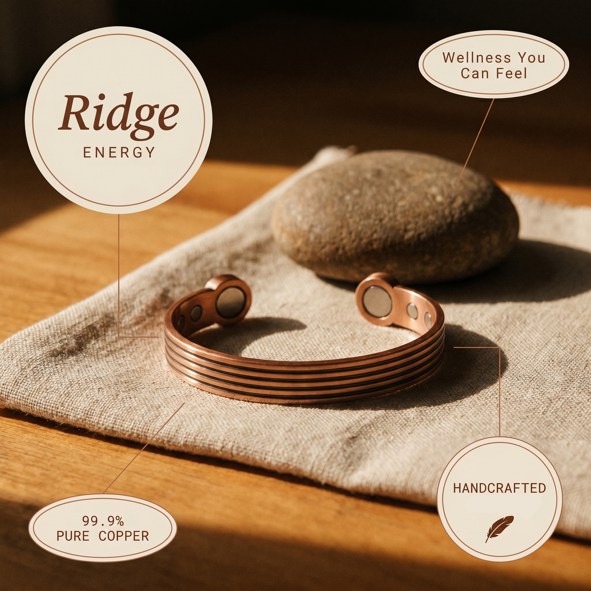 Gina's Ridge Copper Bracelet