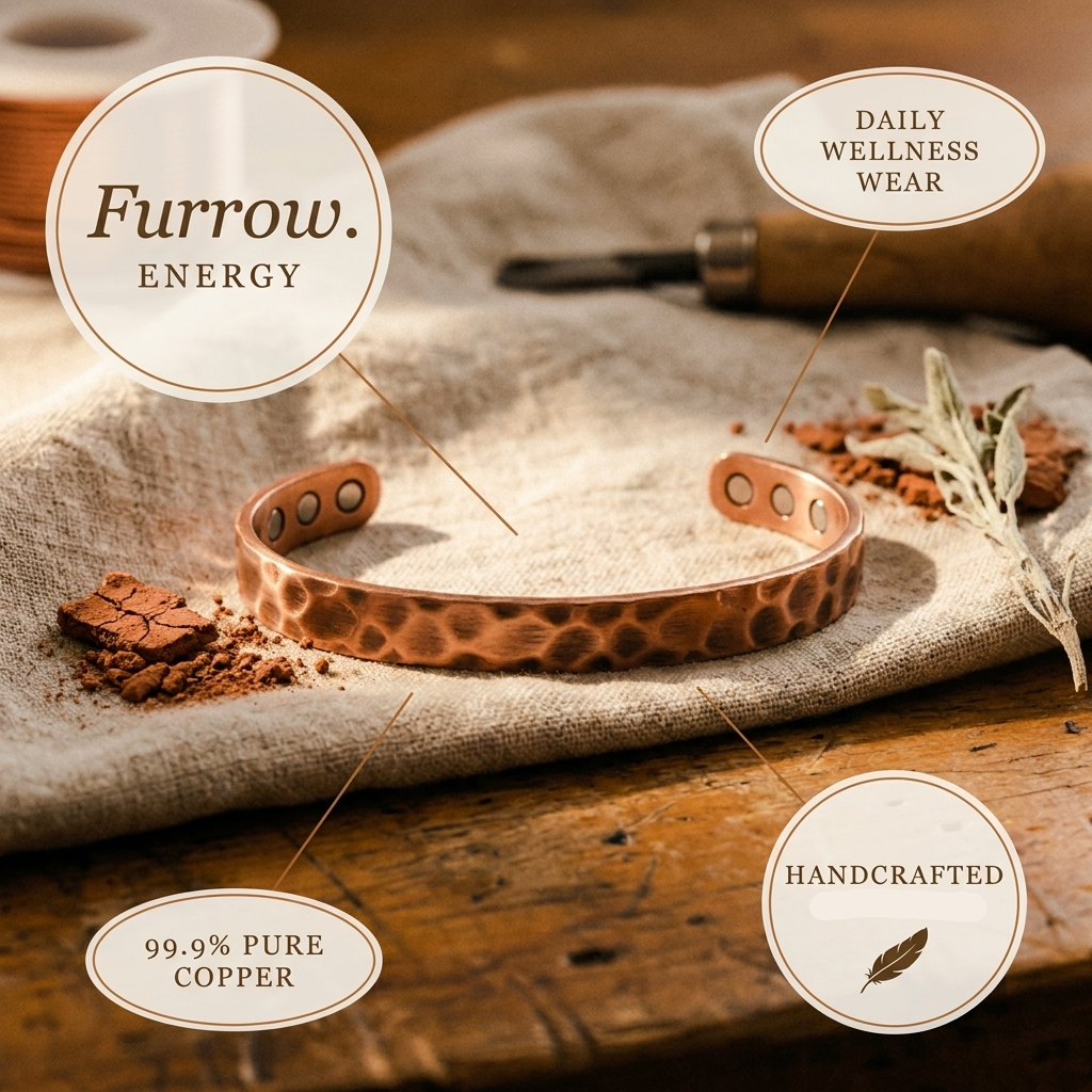 Gina's Furrow Copper Bracelet