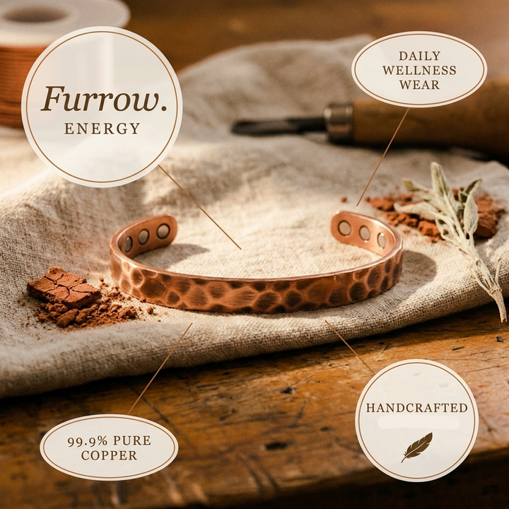 Gina's Furrow Copper Bracelet