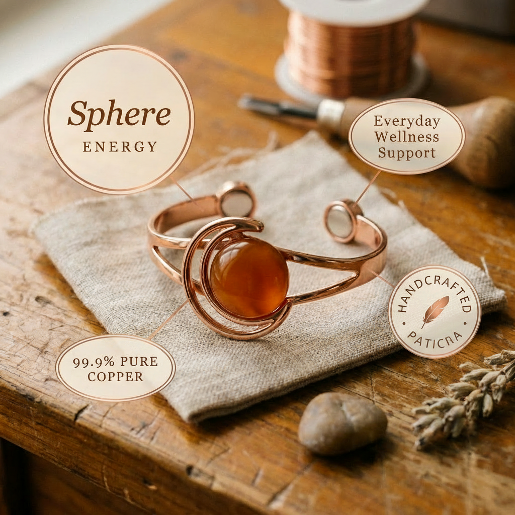 Gina's Sphere Orange Copper Bracelet