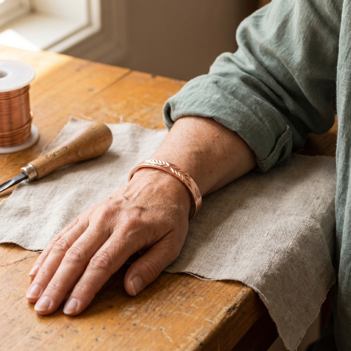 Gina's Lunar Copper Bracelet